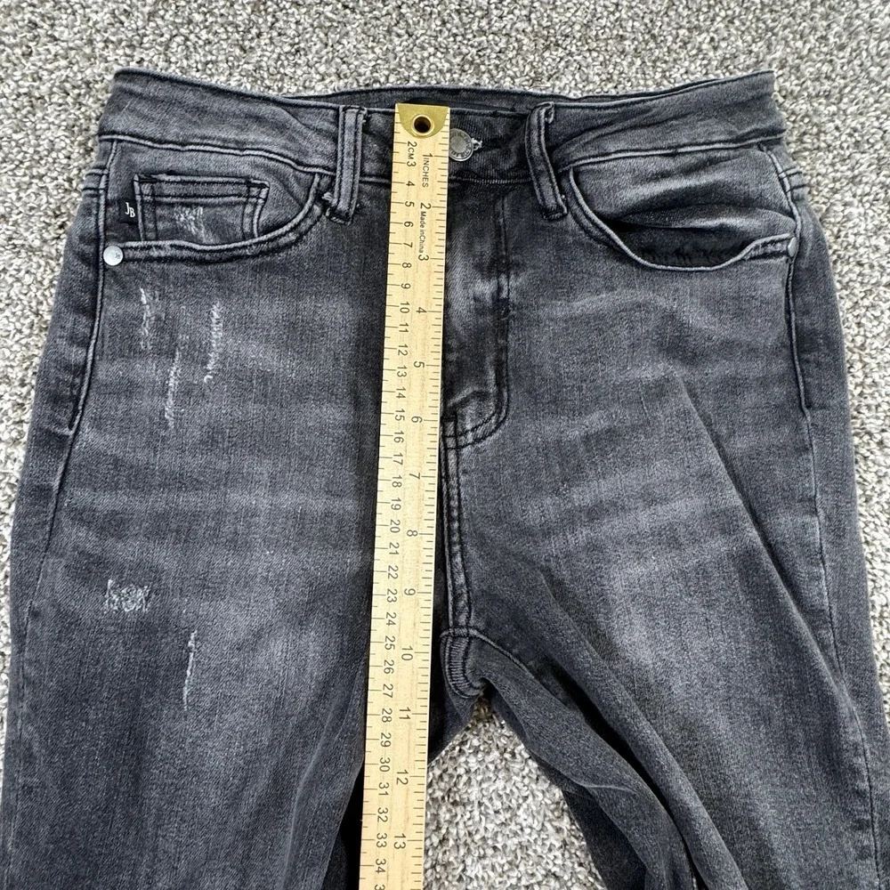 Judy Blue Jeans‎ Women's 3/26 Black Skinny Fit Capri Cropped Stretch Stone Wash - Picture 5 of 8
